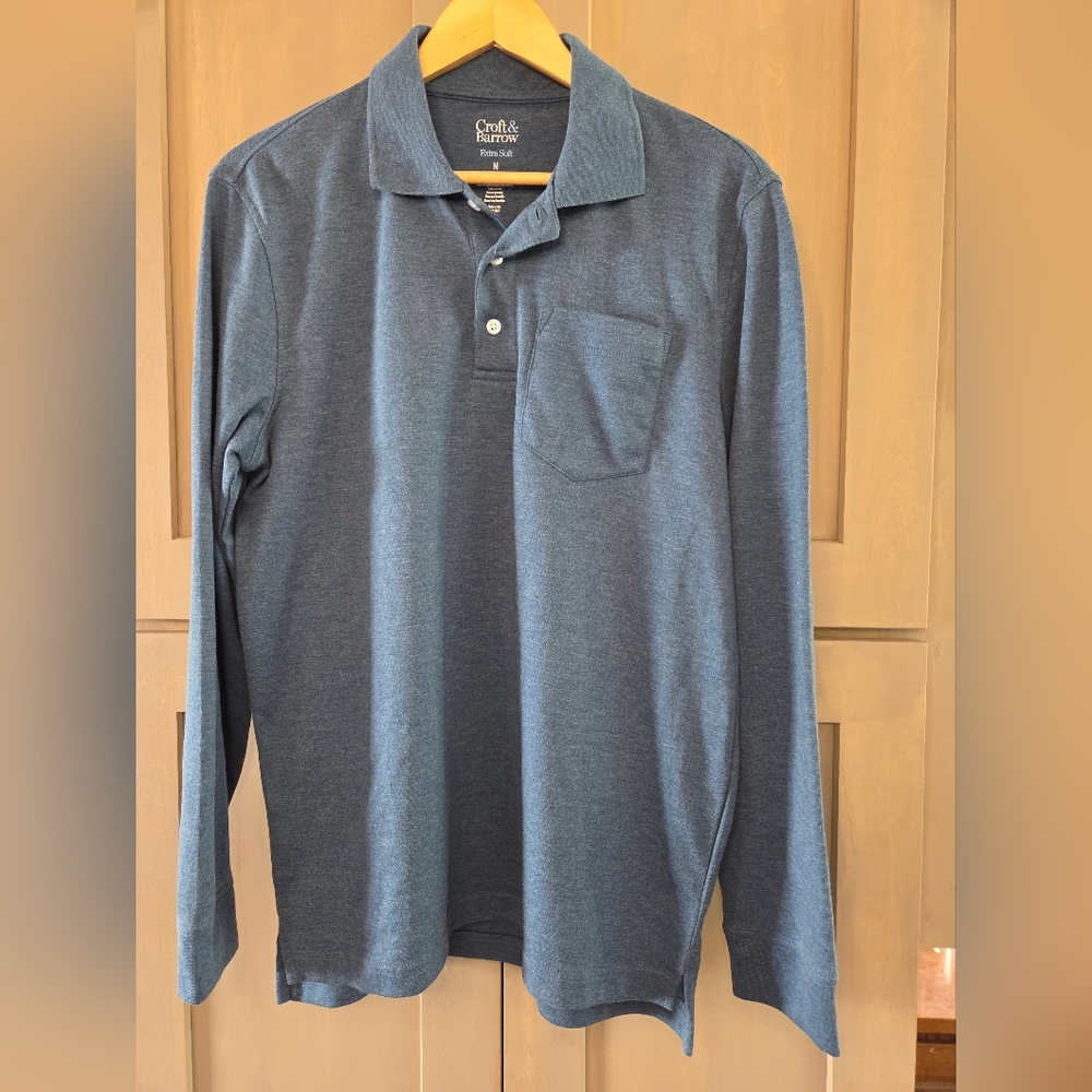 Croft And Barrow Men's Blue Polo Shirt